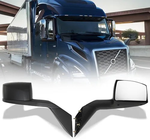 Vista 10 de Espejo de capó izquierdo del lado del conductor y lado derecho del pasajero de repuesto para Volvo VNL 2018-2024 (negro, par)