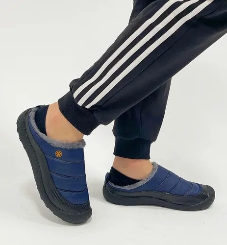 Vista 7 de Eagsouni - Pantuflas de casa para hombre con forro de piel para invierno