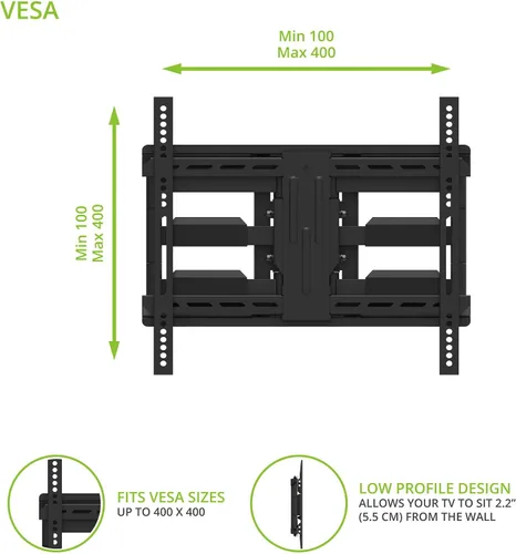 Vista 2 de Kanto LDX640 - Soporte para televisores de 34 a 65 pulgadas