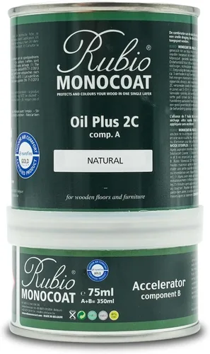 Vista 33 de Rubio Monocoat Tinte y acabado para madera de 650 pies cuadrados - Niebla 5% Oil Plus 2C Aceite de linaza ecológico de secado rápido