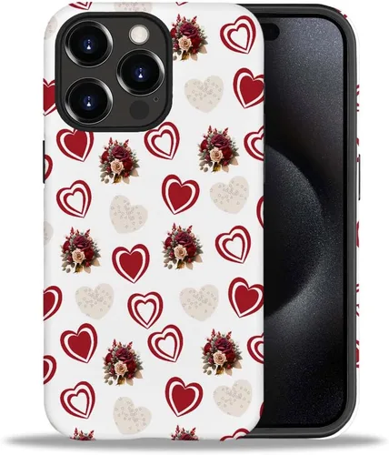 Vista 35 de CARLOCA Funda compatible con iPhone 15 Pro Max, funda protectora de gato en A para iPhone 15 Pro Max, TPU suave + PC duro 2 en 1, funda protectora