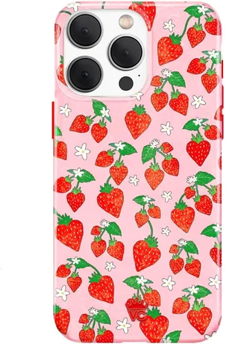 Vista 18 de VELVET CAVIAR Funda para iPhone 15, compatible con MagSafe, probada en caídas de 10 pies, Berry Baby