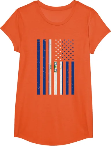 Vista 29 de El Salvador Shirt - El Salvador USA America Flag Men Women T-Shirt