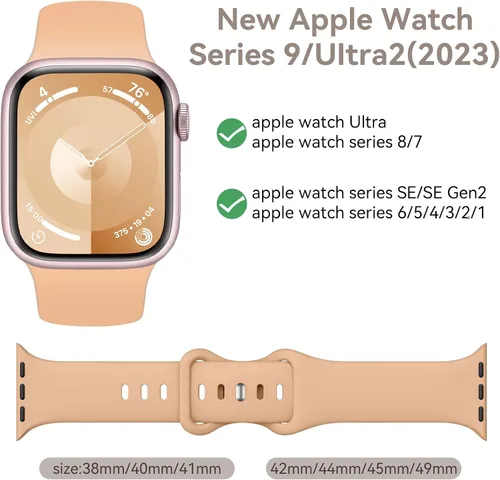 Vista 3 de Correas compatibles con Apple Watch de 1.575 pulgadas, 1.496 pulgadas, 1.614 pulgadas, 1.654 pulgadas, 1.732 pulgadas, 1.772 pulgadas, 1.772