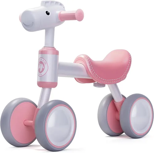 Vista 10 de PerKidern - Bicicleta de equilibrio para bebé de 1 a 2 años, niños y niñas, bicicleta de equilibrio para bebé de 12 a 24 meses, bicicleta de Marrón