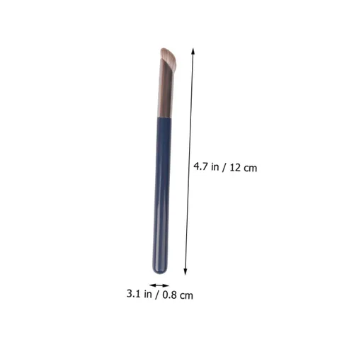 Vista 9 de Beaupretty 3 brochas correctoras para debajo de los ojos, mini cepillo de nariz plano en ángulo para ocultar la mezcla y pulir