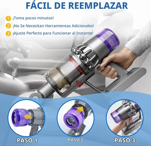 Vista 9 de Paquete de 2 filtros HEPA de repuesto para aspiradora Dyson V11 Outsize, V11 Outsize Origin, Outsize, Outsize Plus, Outsize +, Absolute Extra, SV16