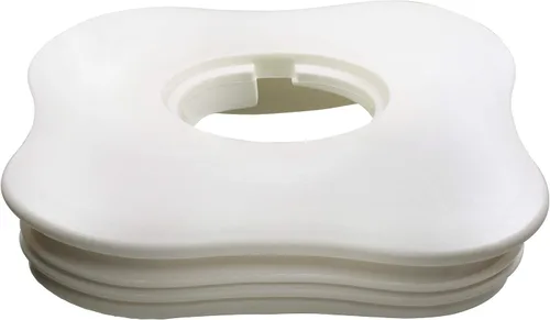 Vista 2 de Tapa de licuadora y tapa central para tarros de licuadora Oster en forma de hoja de trébol, color blanco