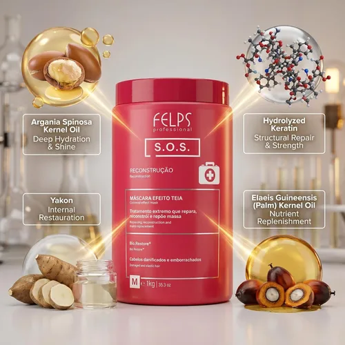 Vista 2 de Felps Xmix SOS Extreme Repair Mask - Máscara de reparación extrema, 35.2 oz
