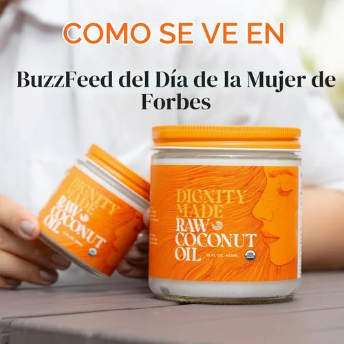 Vista 6 de Dignity Coconuts Aceite de coco crudo - Aceite de coco 100% orgánico sin refinar - Frasco de vidrio de 4 onzas líquidas - Centrífuga extraída