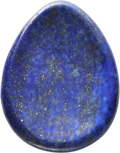 Vista 13 de Jovivi Piedra de preocupación del pulgar para la ansiedad, 7 cristales de chakra, piedras curativas ovaladas, piedra de palma pulida, cristal