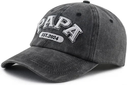 Vista 2 de Papa Est 2024 - Gorra de béisbol para hombre, divertida gorra de béisbol ajustable de algodón bordado en 3D