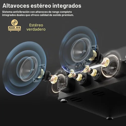 Vista 3 de Reproductor de discos de vinilo con altavoces estéreo, tocadiscos de tamaño completo para discos de vinilo, entrada y salida Bluetooth, reproductor