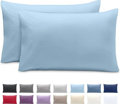 Vista 21 de Bare Home Juego de 2 fundas de almohada de microfibra de tamaño estándar, fundas de almohada refrescantes, doble cepillado, fácil cuidado, cierre