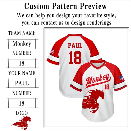 Vista 3 de Camiseta de béisbol personalizada unisex para adultos, uniforme deportivo, camisetas impresas, número de nombre personalizado para hombres, mujeres