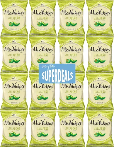 Vista 5 de Papas Fritas Cocidas en Caldero de Miss Vickie's Paquete de Valor Empaquetado por SUPERDEALS Bolsa de 1.375 Oz Paquete de Variedad Supremo de 5