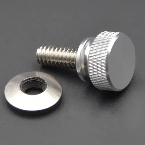 Vista 4 de Tornillo de asiento de motocicleta con rosca de aluminio de 1/4 de pulgada, 20 roscas de aluminio compatible con Harley-Davidson 1986-2025