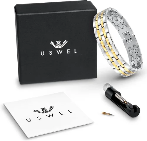 Vista 7 de Pulsera de terapia magnética antiestrés para hombre, pulseras magnéticas para artritis y túnel carpiano para hombres Pulsera reafirmante corporal