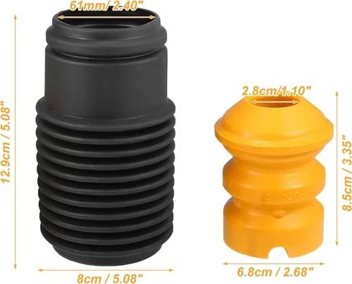 Vista 3 de uxcell Juego de 2 cubiertas antipolvo para amortiguador, repuesto para BMW 128i 2008-2013 No.31336771380