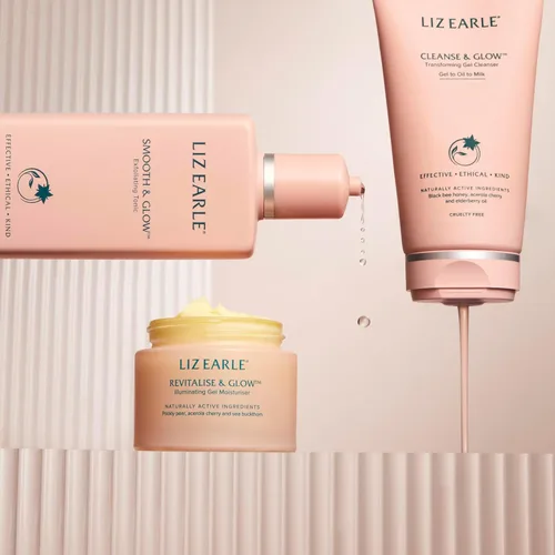 Vista 6 de Liz Earle Limpiador en gel transformador Cleanse & Glow – Limpiador suave, lavado facial y desmaquillante – Ayuda a minimizar la apariencia