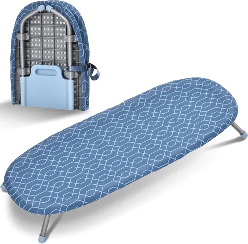 Vista 9 de Tabla de planchar pequeña plegable, mini tabla de planchar pequeña, mini tabla de planchar pequeña con almohadilla de cubierta, juego de plancha