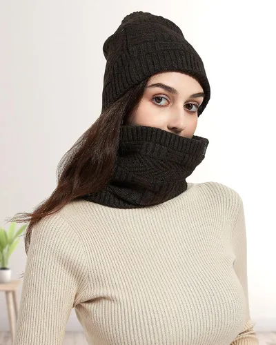 Vista 7 de Sombrero calefactable - Juego de bufanda y sombreros calefactores para hombres y mujeres, batería de 4000 mAh, 3 controles de temperatura