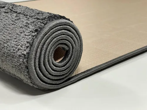 Vista 7 de Alfombra antideslizante de tamaño especial para pasillos largos y estrechos, evita suelos fríos resbaladizos, gris antracita artístico, tamaño de 25