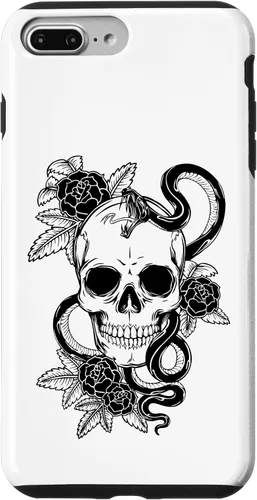 Vista 12 de Gothic Flower Skull Snake Roses Case for iPhone 16