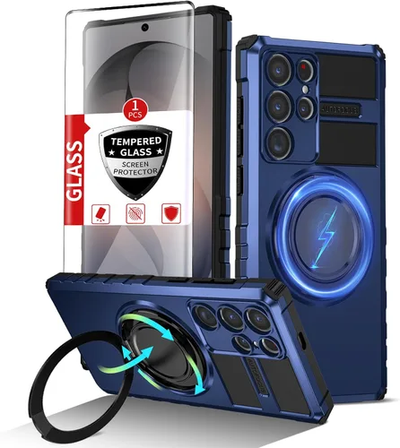 Vista 59 de Funda magnética para Samsung Galaxy Note 20 Ultra compatible con carga inalámbrica MagSafe, con 1 protector de pantalla, anillo de soporte integrado