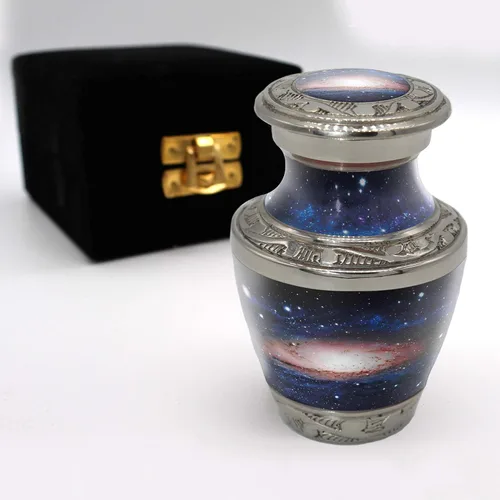 Vista 27 de Commemorative Cremation Urns Urnas de cremación personalizadas decorativas hechas a mano para mujeres (aurora boreal extragrandes)