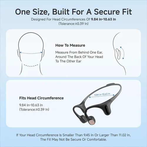 Vista 10 de dreame Aqua Plus Auriculares de conducción ósea, auriculares de oreja