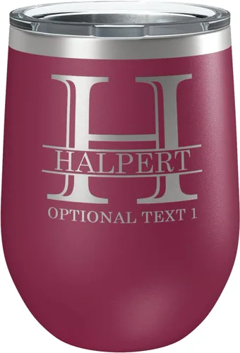 Vista 18 de Vaso de vino personalizado de 12 onzas (17 colores) de acero inoxidable recubierto de polvo con tapa, grabado personalizado, regalo personalizado