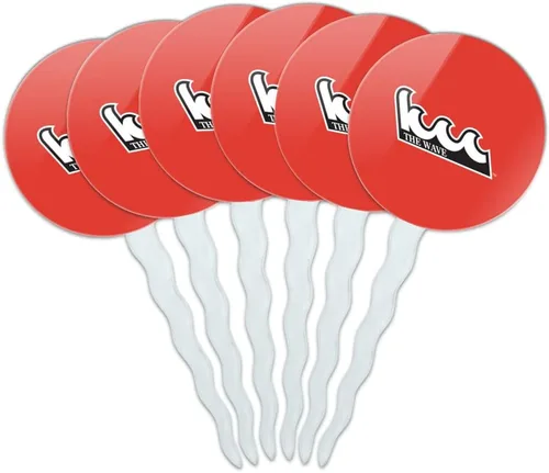 Vista 122 de Abilene Christian - Juego de 6 palillos para cupcakes con logotipo secundario