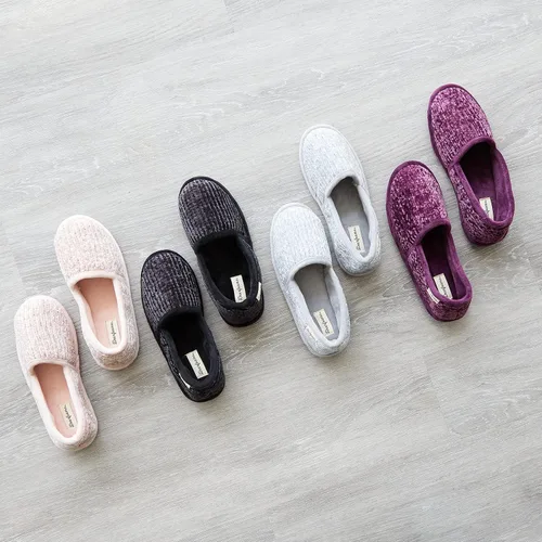 Vista 4 de Dearfoams - Pantuflas de chenilla para mujer