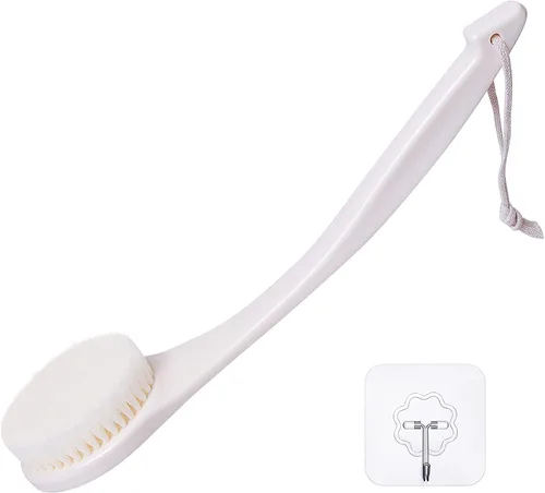 Vista 8 de Cepillo de ducha exfoliante para el cuerpo, nunca se moldea de 15 pulgadas, cepillo de espalda de mango largo para ducha, cepillo corporal