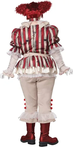 Vista 2 de Disfraz de payaso sádico de talla grande para mujer Multi