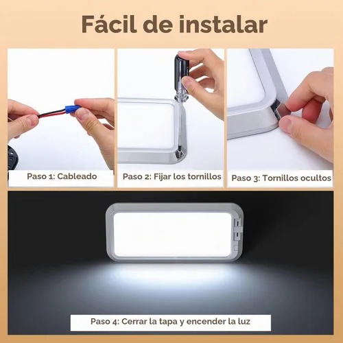 Vista 6 de BlueFire Paquete de 4 luces de techo para caravana, luces LED de cúpula 3 colores Tem- 2PCS