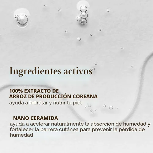 Vista 3 de THE FACE SHOP Tónico hidratante de ceramida de arroz, hidratante con agua de arroz, apunta a la sequedad, fortalece la barrera de la piel, ligero