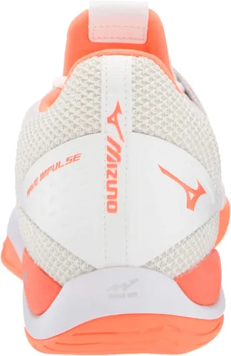 Vista 3 de Mizuno Zapatillas de tenis Wave Impulse All Court para mujer Coral blanco-ardiente