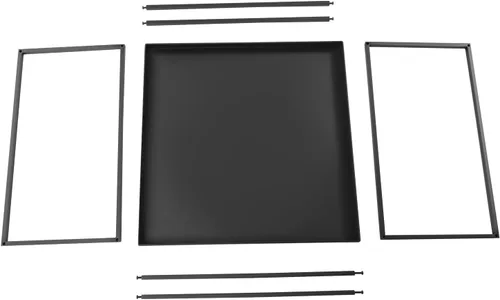 Vista 9 de Mesa auxiliar rectangular negra de metal, mesa auxiliar moderna, mesa auxiliar pequeña, mesa de sofá, mesa auxiliar impermeable, mesa de café