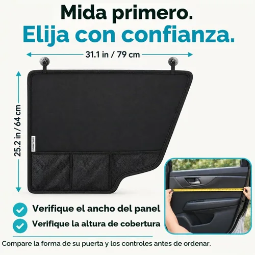 Vista 2 de Durapower Protector de puerta de automóvil para perro, paquete de 2 unidades, extra grande y grueso, antiarañazos, impermeable, cubierta de puerta