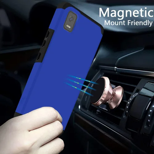 Vista 2 de TJS Compatible con Cricket Debut Smart 2022 Funda de teléfono (azul)