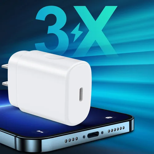 Vista 6 de 25W rápido tipo C cargador bloque iPhone 15 cable de carga teléfono Android carga rápida para Samsung Galaxy A13 A53 5G A03S A02S A12 A11 A42 A32