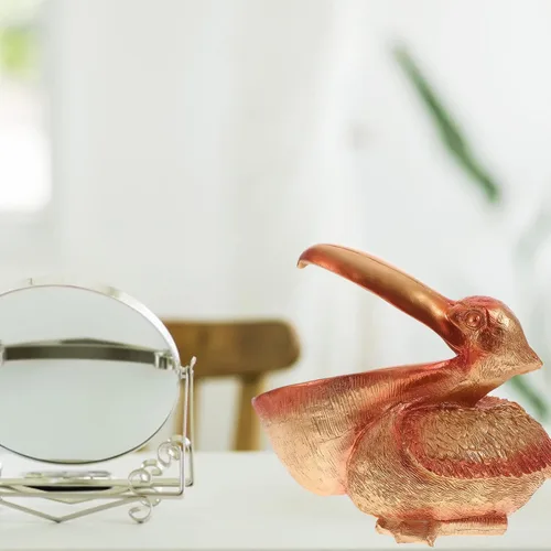 Vista 7 de Beaupretty Llavero plato bandeja de joyería decorativa Pelican Big Mouth Key Tray Organizador Dresser Decoración Entryway Baratija Plato
