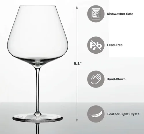 Vista 6 de Zalto Denk'Art - Copas de vino tinto burdeos, juego de 2 unidades Cristal soplado a mano