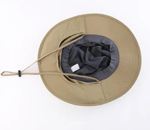 Vista 5 de Home Prefer Sombrero de malla para exteriores UPF50+ Sombrero de pesca de ala ancha con solapa para el cuello