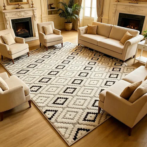 Vista 64 de UKELER Tapete antideslizante para puerta, alfombras de acento modernas para entrada, estilo romántico campestre americano, alfombras de algodón