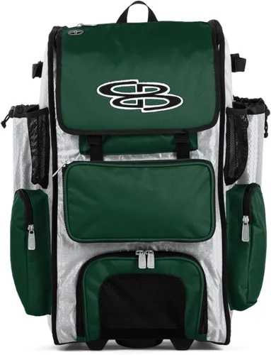 Vista 100 de Boombah Rolling Superpack - Bolsa para equipo de béisbol/sóftbol, varios colores, mango telescópico y capacidad para 4 murciélagos, versión