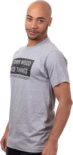 Vista 3 de Camiseta divertida con texto en inglés "I Turn Wood into Things, What's Your Superpower