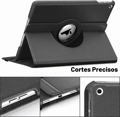 Vista 5 de Samsung 10.2 Estuche - Compatible con tabletas 2021/2020/2019 - Funda giratoria de 360 grados con función de encendido y apagado (Negro)